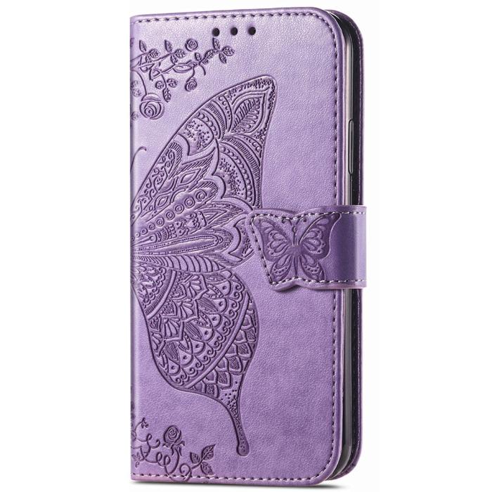 Bild 5,  Samsung Galaxy S23 FE Fodral Fjäril Tryck Ljus Lila - Teknikhallen.se