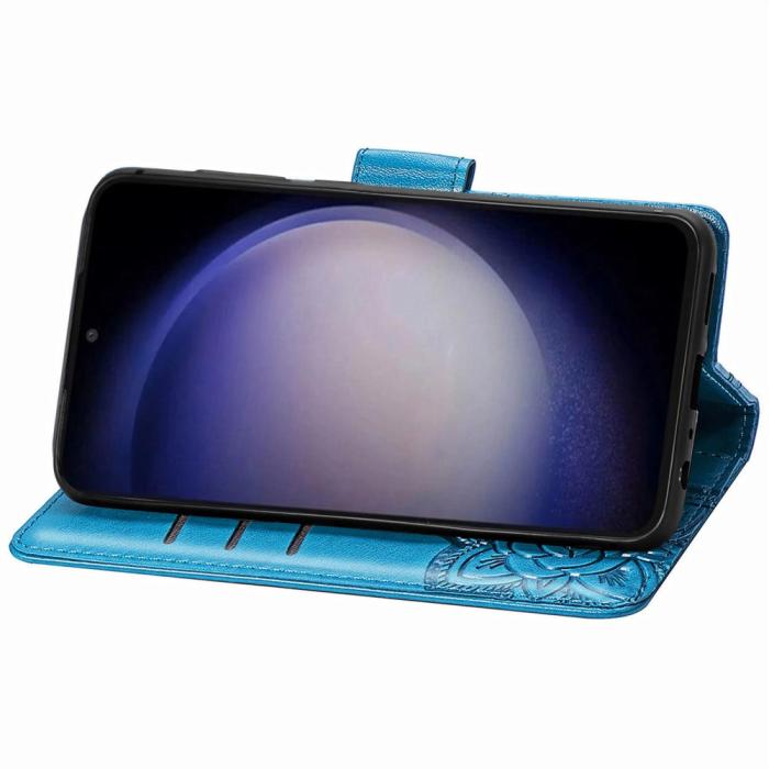 Bild 3,  Samsung Galaxy S23 FE Fodral Fjäril Tryck Blå - Teknikhallen.se