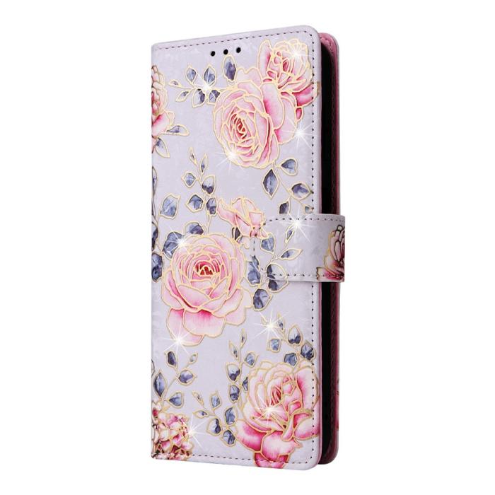 Bild 6,  Samsung Galaxy S25 Fodral RFID Rosa Blommor - Teknikhallen.se