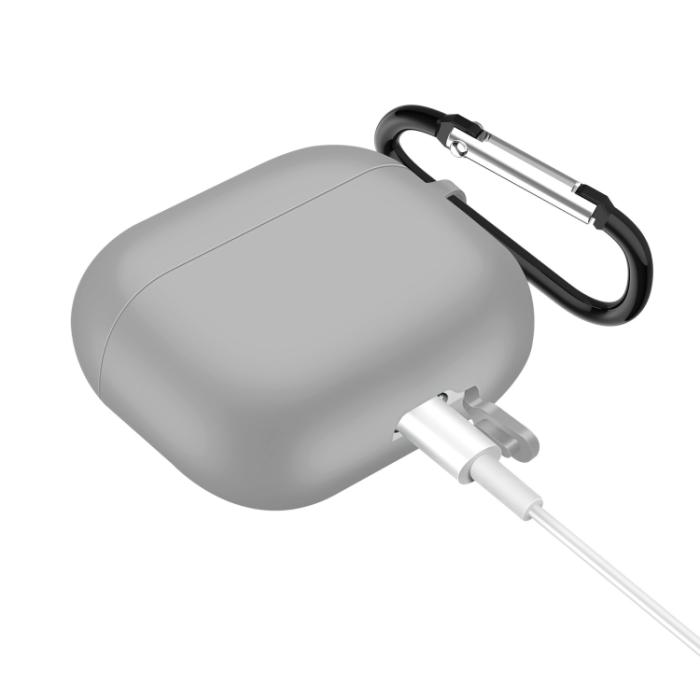 Bild 2,  AirPods 3 Skal Silikon Karbinhake Grå - Teknikhallen.se