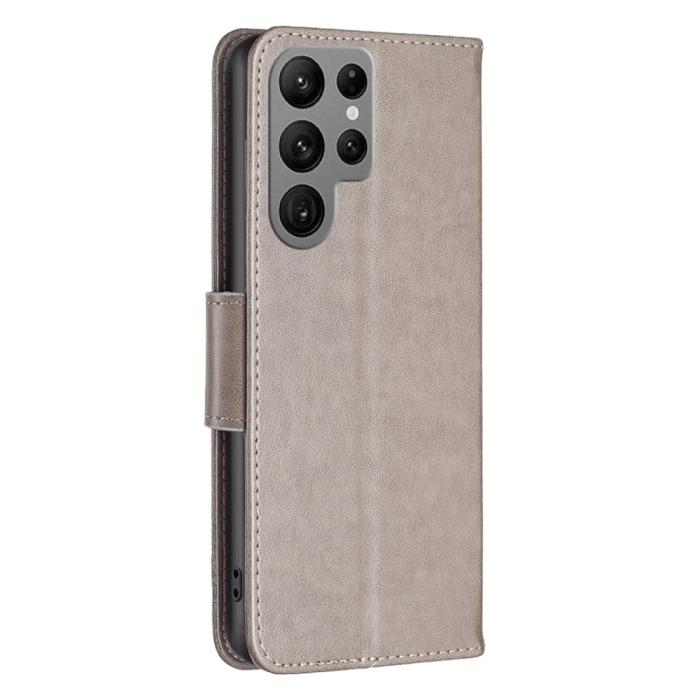 Bild 5,  Galaxy S24 Ultra Fodral Med Fjäril Tryck Grå - Teknikhallen.se