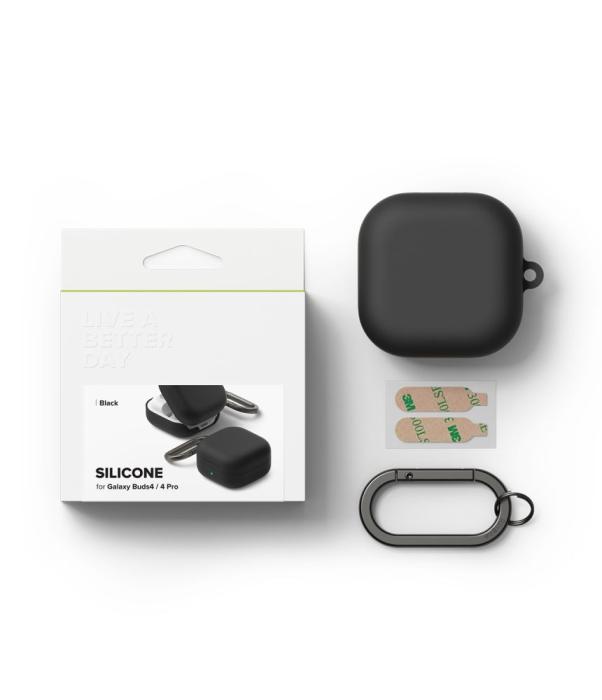 Bild 6, Ringke Ringke Galaxy Buds 4 / 4 Pro Skal Silikon Svart - Teknikhallen.se