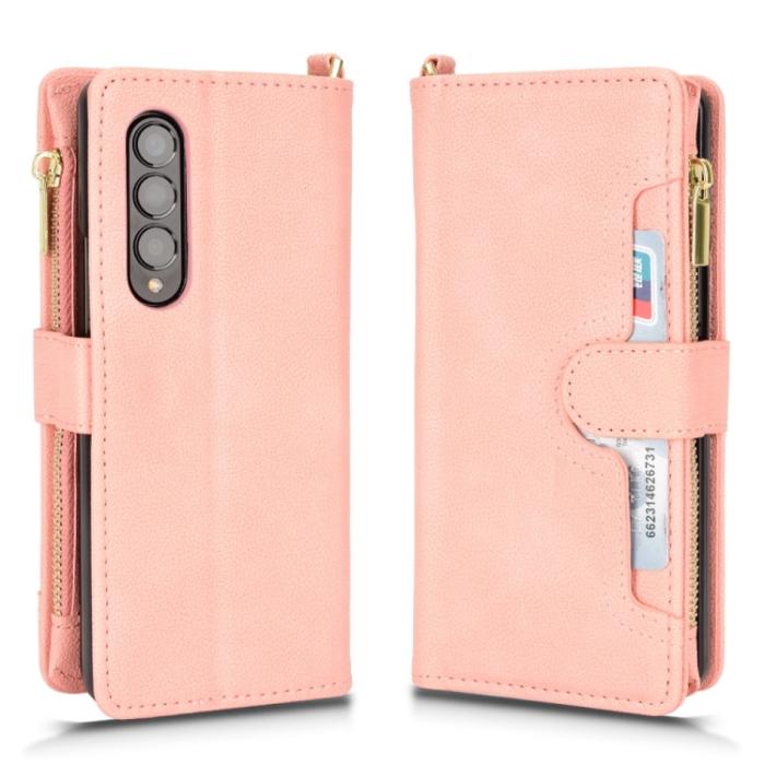 Bild 2,  Galaxy Z Fold 3 Fodral Multifunktionell Rosa - Teknikhallen.se