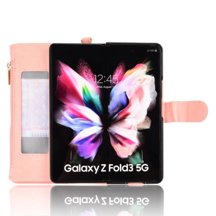 Bild 3,  Galaxy Z Fold 3 Fodral Multifunktionell Rosa - Teknikhallen.se