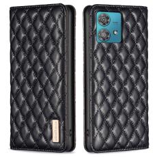 BINFEN BINFEN Motorola Edge 40 Neo 5G Fodral Diamond Flip Svart - Teknikhallen.se