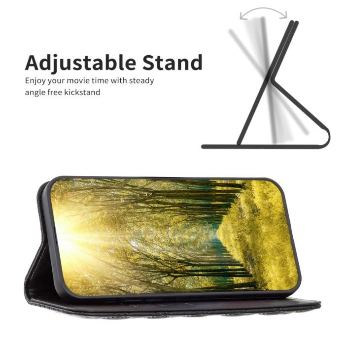 Bild 2, BINFEN BINFEN Motorola Edge 40 Neo 5G Fodral Diamond Flip Svart - Teknikhallen.se