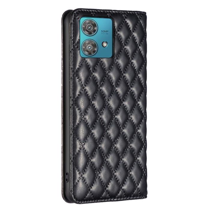 Bild 6, BINFEN BINFEN Motorola Edge 40 Neo 5G Fodral Diamond Flip Svart - Teknikhallen.se