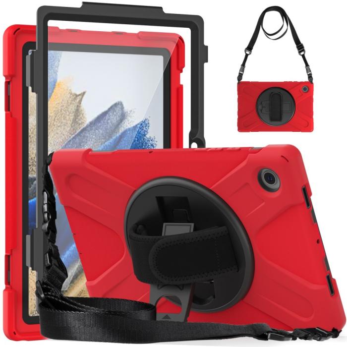 Bild 2,  Galaxy Tab A8 10.5 Roterande X-Shape Hybrid Skal - Teknikhallen.se