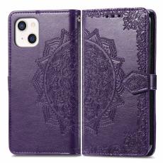  iPhone 13 - Mandala L&auml;der Fodral - Lila - Teknikhallen.se