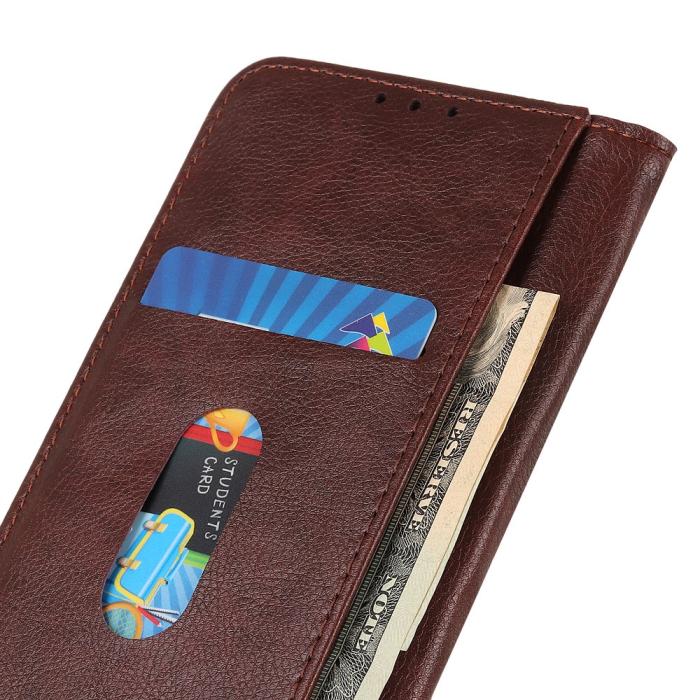 Bild 5,  Motorola Edge 50 Neo Plånboksfodral Läder Brun - Teknikhallen.se