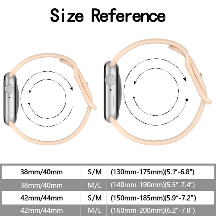 Bild 4, ColorPop Silikon Armband Butterfly Apple Watch 42/41/40/38 mm (S/M) Sand Pink - Teknikhallen.se