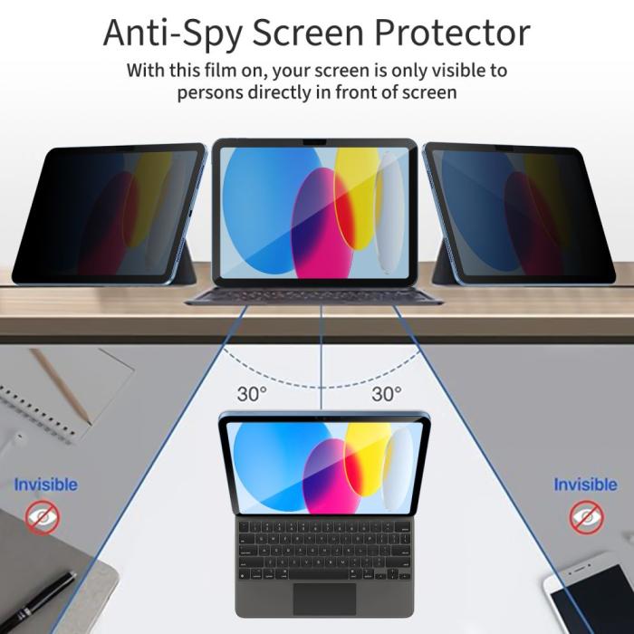 Bild 6, Tech-Protect Tech-Protect iPad 11 2025/10.9 2022 Skärmskydd GlassSpy+ - Teknikhallen.se