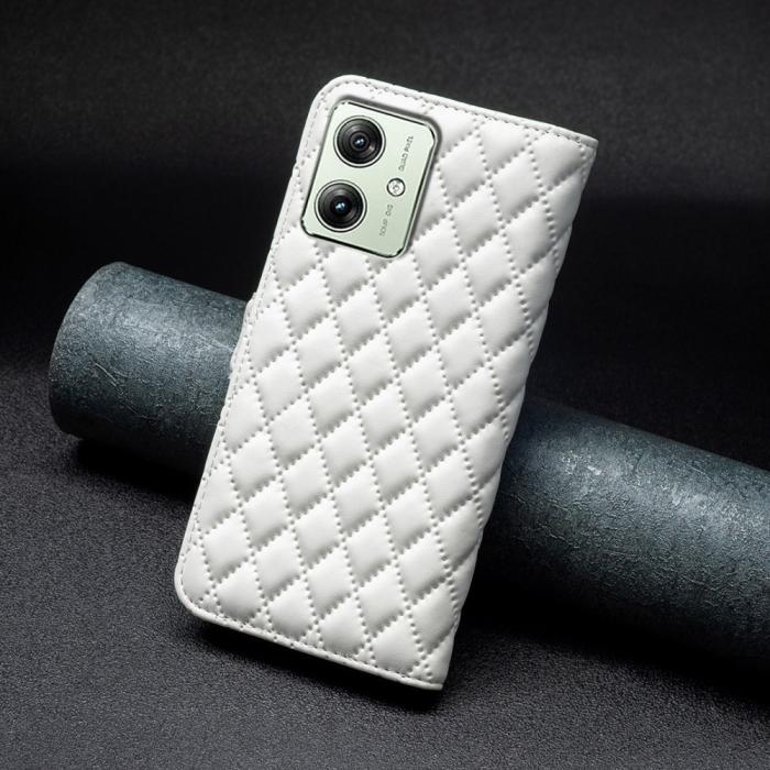 Bild 6,  Motorola Moto G54 5G Fodral Diamond Läder Vit - Teknikhallen.se
