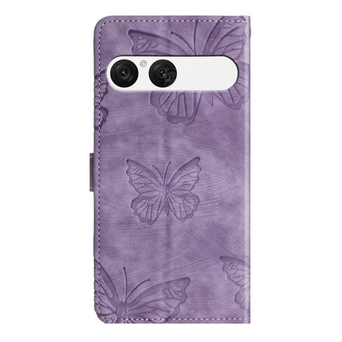 Bild 2,  Sony Xperia 10 VII Fodral Fjäril Tryck Lila - Teknikhallen.se