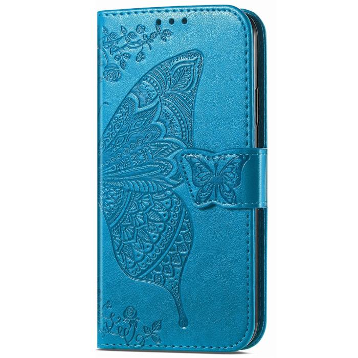 Bild 5,  Samsung Galaxy S23 FE Fodral Fjäril Tryck Blå - Teknikhallen.se