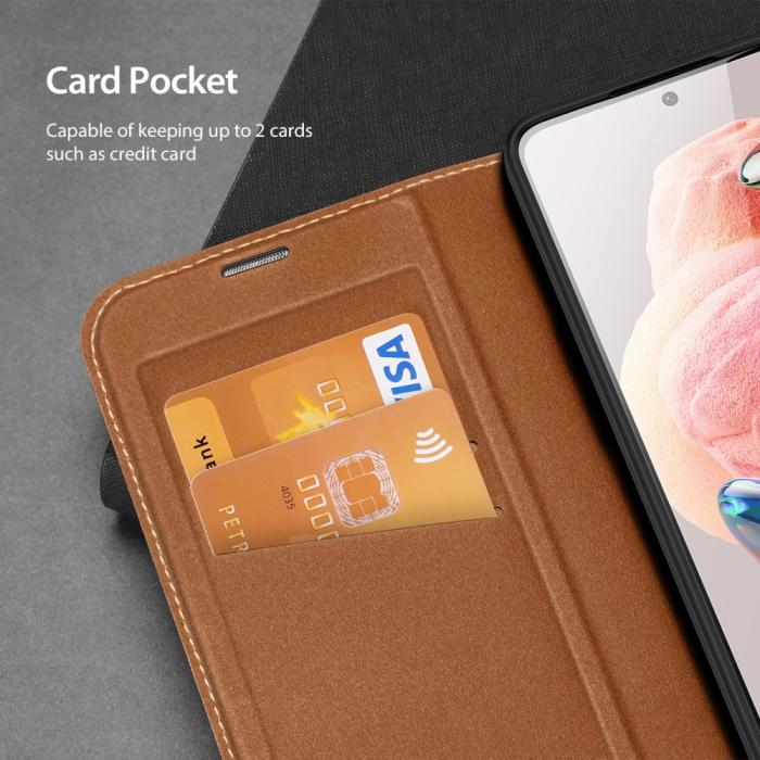Bild 6, DUX DUCIS DUX DUCIS Xiaomi Redmi Note 12 4G Fodral Skin X2 Premium Brun - Teknikhallen.se