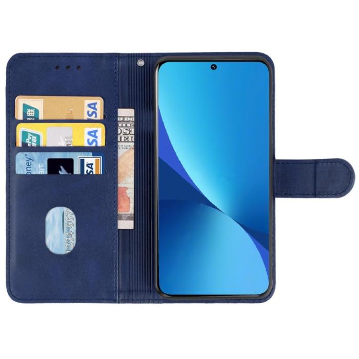 Bild 3,  Xiaomi 12 Pro Fodral Läder Blå - Teknikhallen.se