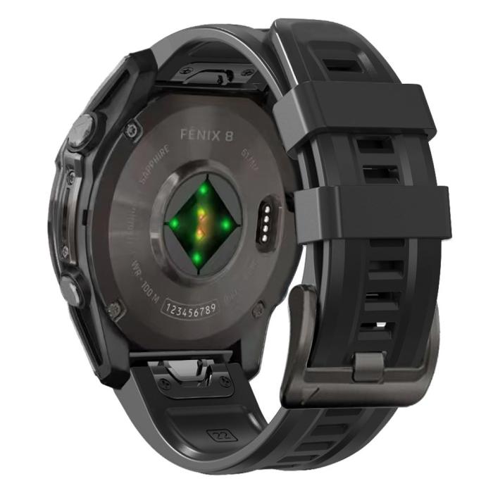 Bild 2, Tech-Protect Tech-Protect Garmin Fenix 5/6/6 Pro/7/8/E 47 mm Armband Silicone Svart - Teknikhallen.se