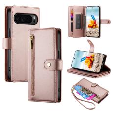  Google Pixel 11 Pro XL Fodral L&auml;der Med Dragkedja Rosa - Teknikhallen.se