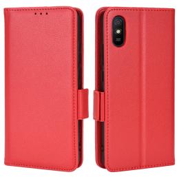  Xiaomi Redmi 9A / 9AT Fodral Litchi Textur Röd - Teknikhallen.se