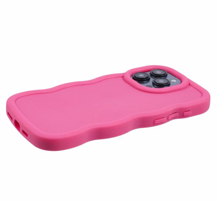 Bild 5,  iPhone 12/12 Pro Mobilskal Wavy Rosa - Teknikhallen.se