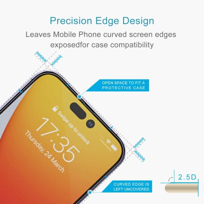 Bild 3,  iPhone 14 Pro Skärmskydd Härdat Glas - Teknikhallen.se