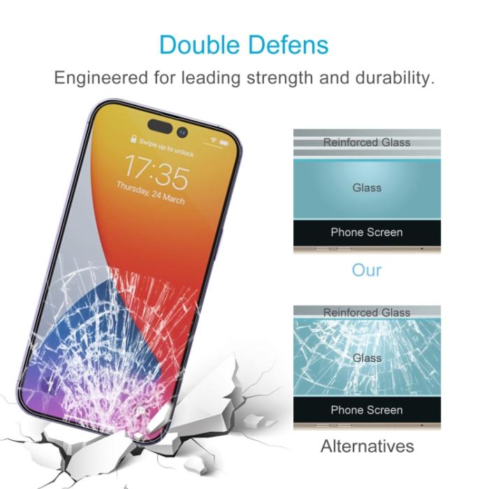 Bild 5,  iPhone 14 Pro Skärmskydd Härdat Glas - Teknikhallen.se