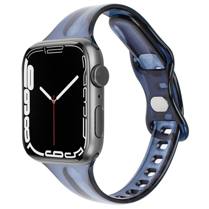Bild 2,  Apple Watch 38/40/41/42 mm CrystalFlex TPU Armband Mörk Blå - Teknikhallen.se