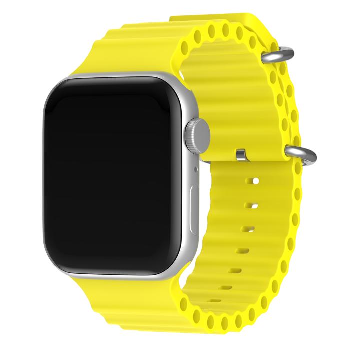 Bild 2, ColorPop Apple Watch 42/41/40/38 mm Armband Ocean Wave Gul - Teknikhallen.se