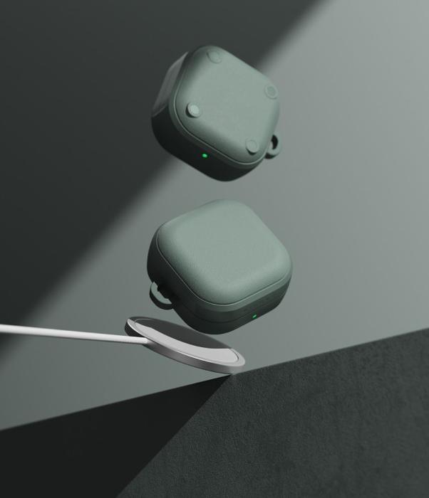 Bild 3, Ringke Ringke Galaxy Buds 4 / 4 Pro Skal MagSafe Onyx Sage Green - Teknikhallen.se