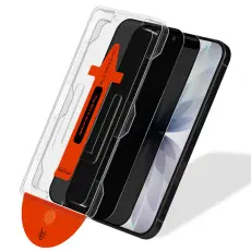  [2-PACK] iPhone 7/8 Plus Privacy Sk&auml;rmskydd I H&auml;rdat Glas - Med Monteringsram - Teknikhallen.se