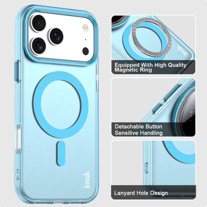 Bild 4, IMAK IMAK iPhone 17 Pro Max Skal MagSafe Anti Drop Blå - Teknikhallen.se