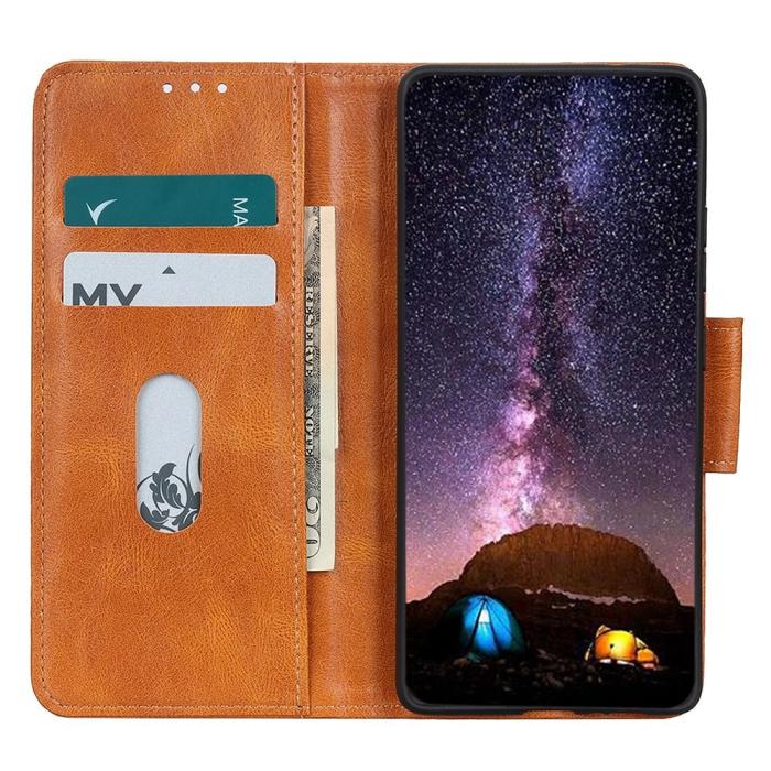 Bild 3,  Motorola Edge 30 Neo 5G Fodral Split Läder Brun - Teknikhallen.se