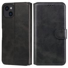  iPhone 13 - Solid L&auml;der Fodral - Svart - Teknikhallen.se