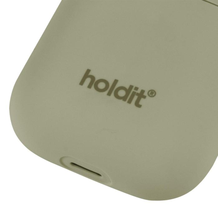 Bild 3, holdit holdit Apple AirPods Skal Silikon Khaki Green - Teknikhallen.se