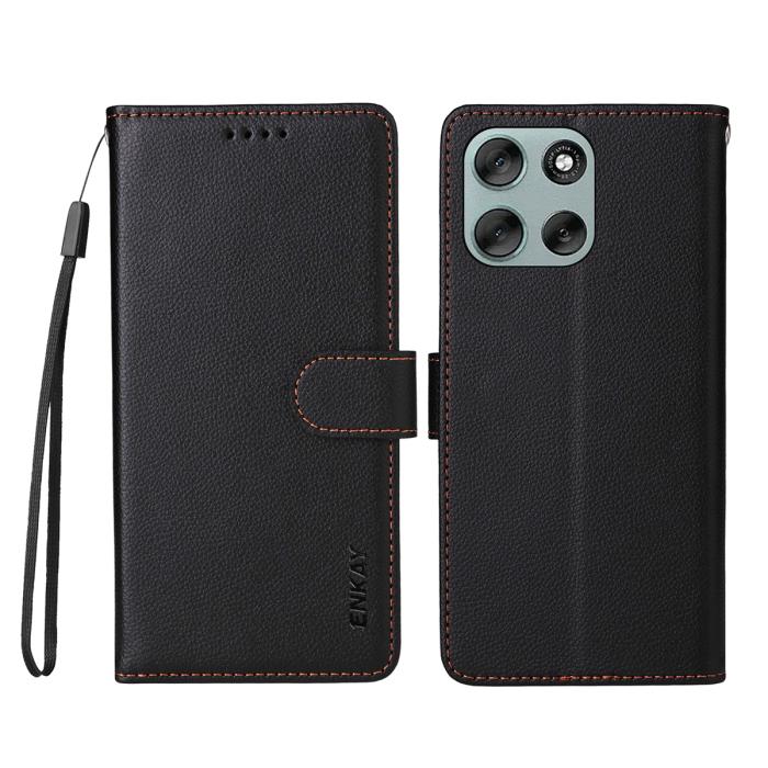 Bild 2, ENKAY ENKAY Motorola Moto G86 Power/G86 5G Fodral RFID Svart - Teknikhallen.se