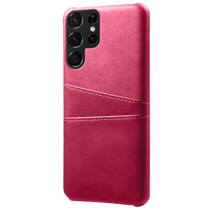 Bild 2,  Samsung Galaxy S22 Ultra Skal Kortfack Rosa - Teknikhallen.se