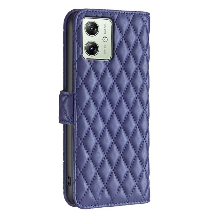 Bild 5,  Motorola Moto G54 5G Fodral Diamond Läder Blå - Teknikhallen.se