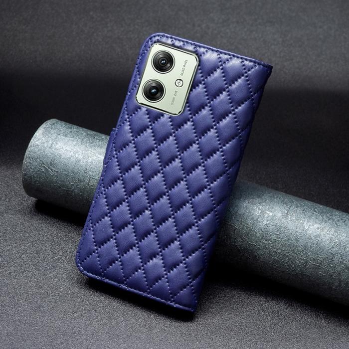 Bild 6,  Motorola Moto G54 5G Fodral Diamond Läder Blå - Teknikhallen.se