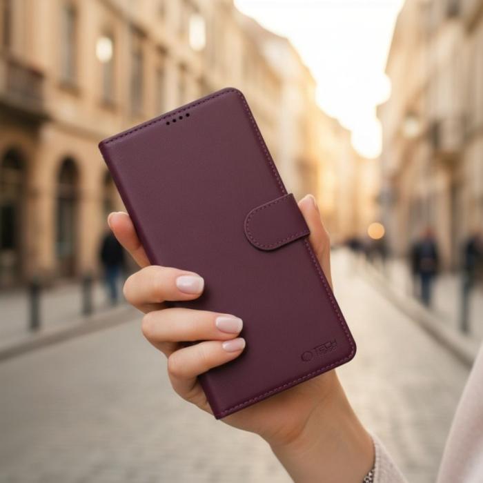 Bild 4, Tech-Protect Tech-Protect Samsung Galaxy A27 5G Fodral Läder Mulberry - Teknikhallen.se