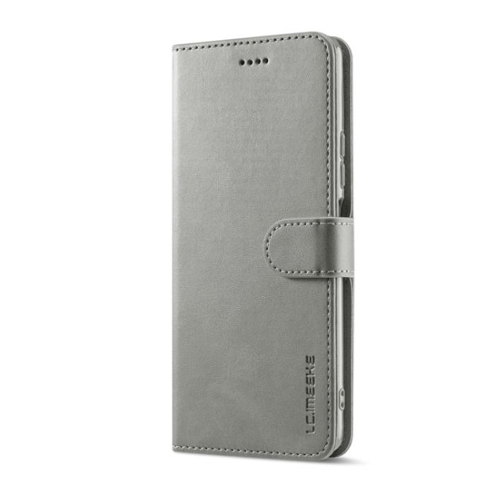 Bild 2, LC.IMEEKE LC.IMEEKE Xiaomi 12 Pro Fodral Läder Grå - Teknikhallen.se