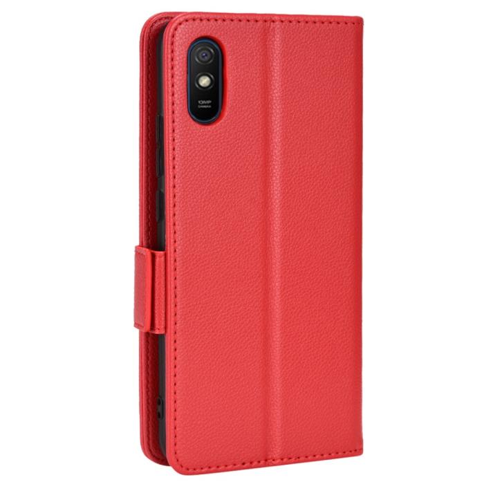 Bild 3,  Xiaomi Redmi 9A / 9AT Fodral Litchi Textur Röd - Teknikhallen.se