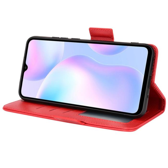 Bild 5,  Xiaomi Redmi 9A / 9AT Fodral Litchi Textur Röd - Teknikhallen.se