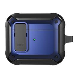  AirPods 3 Skal Shockproof Hybrid Armor Svart/Blå - Teknikhallen.se