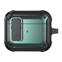  AirPods 3 Skal Shockproof Hybrid Armor Svart/Grön - Teknikhallen.se