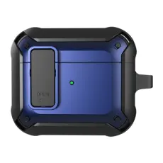  AirPods 3 Skal Shockproof Hybrid Armor Svart/Bl&aring; - Teknikhallen.se