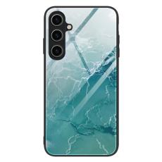  Samsung Galaxy A05s 4G Skal Marmor H&auml;rdat Glas Green Ocean - Teknikhallen.se