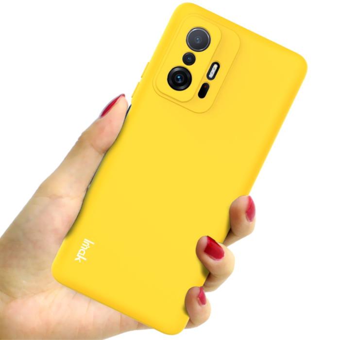 Bild 3, IMAK IMAK Xiaomi 11T / 11T Pro Skal Skin Touch Gul - Teknikhallen.se