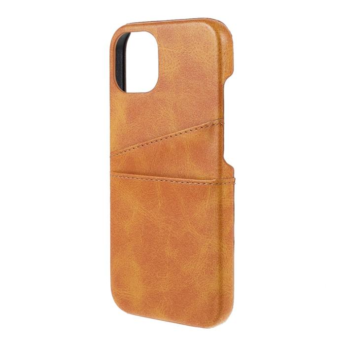 Bild 3,  iPhone 13 - Mobilskal Läder Med Kortfack - Brun - Teknikhallen.se