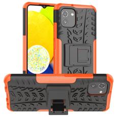  Samsung Galaxy A03 Skal St&ouml;tt&aring;ligt med St&ouml;d Orange - Teknikhallen.se
